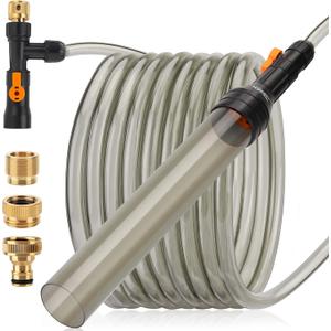 hygger Upgrade Aquarium Water Changer Kit, Semi-Automatic Fish Tank Gravel Cleaner, with 33 FT Water Hose, Flow Control Valve