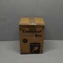 FINESSY Indoor Compost Bin Kitchen Odorless with Lid for Composting Food Waste Bucket for Counters, Stainless Steel Kitchen Compost Bin Countertop Trash Can, Indoor Food Composter Recycler Container (Nordic Grey)