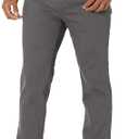 Amazon Essentials Men's Chinos, Athletic Fit, Work Pants, 5-Pocket, Comfort Stretch (Grey, 36W x 34L)