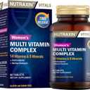 3 x Nutraxin Multi Womens Vitamins Energy Support, Nourishes Hair, Skin & Nails, Whole Food Supplement with Biotin, Vitamins A, C & E and Zinc Gluten and Sugar Free 60 Tablets