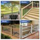 80 Pack Deck Balusters 32" Staircase Baluster for Deck Systems, Black Hollow Metal Spindles for Stair Railing and Porch Railing, Indoor Outdoor Use (1.5mm Thick)