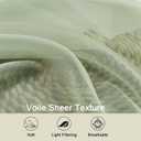 Light Green Sheer Curtains for Bedroom Living Room 45 Inch Length 2 Panels, Soft Airy Light Filtering Small Kitchen Window Curtains, Rod Pocket Short Curtain Drapes, 42" Wx45 L Inches