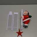 Electric Santa Climbing Up and Down Tree with Music, Bag of Presents - Holiday Decor for Home, Door, Wall - Xmas Ornament