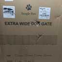 Snagle Paw Extra Wide Dog Gate,Free Standing Dog Fence with Door, Up to 208 Inch Wide Pet Gate with Support Feet for Stairs, Hallways, Doorways, Yard (Black, 8 Panels)