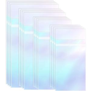 Sepamoon 240 Pcs Iridescent Cellophane Bags 4 Size Clear Party Favor Gift Bags Resealable Bag Holographic Clear Treat Bag for Candy Cookies Birthday Wedding(2 x 3'', 3 x 4'', 3.5 x 5'', 4 x 6'')