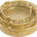 Hedume 3 Pack Cake Stand, Round Metal Cake Stands, 8" 10" 12" Dessert Display Cupcake Stands, Wedding Brithday Party Celebration Dessert Cake Display Plates-Gold