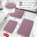 OLANLY Small Bathroom Rugs 24x16, Extra Soft Absorbent Chenille Bath Rugs, Rubber Backing Quick Dry, Machine Washable Bath Mats for Bathroom Floor, Tub and Shower, Home Decor Accessories, Deep Plum