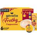 Gevalia Frothy 2-Step Artificially Flavored Cappuccino Espresso Style KCup Coffee Pods & Froth Packets Kit, 6 ct. Box BB 6/13/25