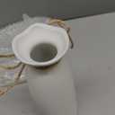 White Ceramic Vase-Flower Vase Dried Flower Vase for Modern Home Decor, Fit for Foyer Living Room Fireplace Bedroom Kitchen,Decent Gift, 8.27" H