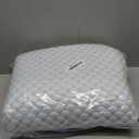 Thin Pillow for Sleeping, Cooling Gel Flat Pillow for Stomach and Back Sleepers, Ultra Slim Stomach Sleeping Pillows for Shoulder Neck Pain Relief, Low Profile Memory Foam Pillows 2.25-inches (Blue&white)