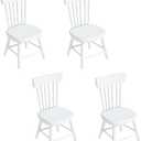PH PandaHall 4pcs Minihouse Furniture Chairs 1/12 Miniature Chairs Mini Wood Chair Tiny Furniture Model Chair for Wedding Christmas Mini house Dinning Room Home Decor Photography Props 1.5x1.6x3.3inch