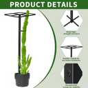 2 Pcs Heavy Duty Dragon Fruit Trellis 12"x12"x50", Adjustable Metal Dragon Plant Support Stand, Durable Vertical Trellis for Climbing Plants, No-Hammer Assembly for Outdoor Garden(Square)
