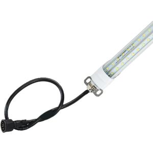 4FT T8 LED Refrigerator Tube Light 18W 2520Lm, 5000K Daylight White Non-Dimmable LED Cooler or Freezer Lights Clear Lens for Fridge, Supermarkets Freezer, Black Wire, UL Listed, 1 Pack