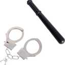 7 Pcs Police Costume Accessories,Police Officer Pretend Play Accesserioes Set with Sunglasses,Badges,Handcuffs,Baton,Whistle and Walkie-Talkies