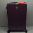 Hanke 24 Inch Expandable Checked Luggage Lightweight PC Hard Case luggage Suitcases with Wheels Travel Luggage Rolling Large Suitcase Travel Luggage Bag for Go To University (Purple)