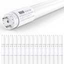 JESLED 30 Pack 4FT T8 LED Bulbs,18W 2400LM 5000K Led Tube Light,Hybrid Type A+B T10 T12 Fluorescent Bulbs Replacement,Single or Double End Powered,Plug and Play or Ballast Bypass,ETL