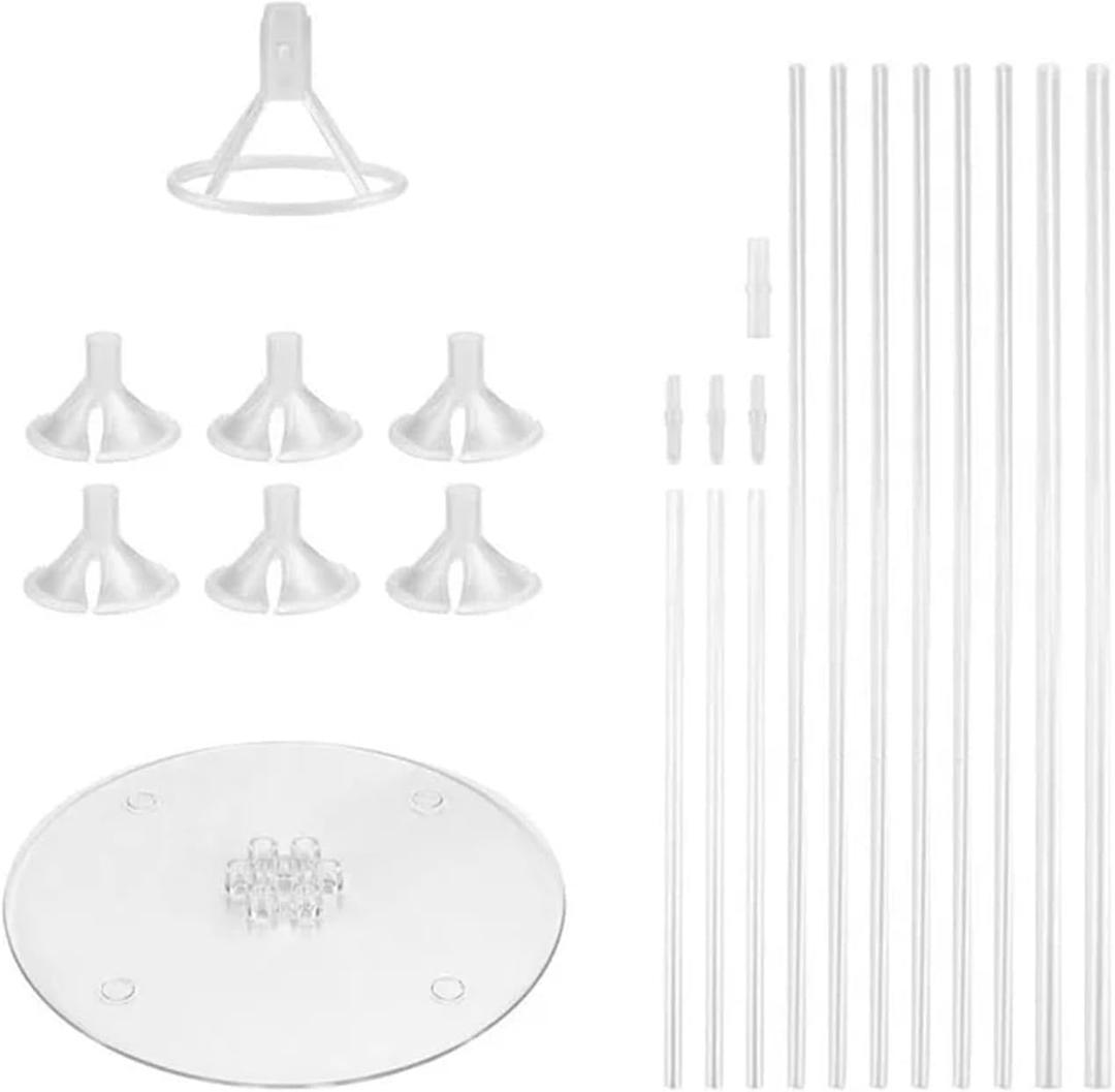 Balloon Sticks 8Sets Balloon Stand Kit Sticks Holder with Base for Table Graduation Birthday Baby Shower Gender Reveal Party Decorations for Anniversary Birthday Graduation Wedding Party