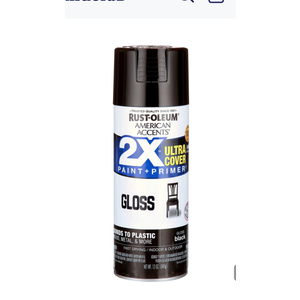 Black, Rust-Oleum American Accents 2X Ultra Cover Gloss Spray Paint- 12 oz