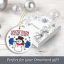 3 x Exercise & Fitness Ornaments 2024 | Snow Pain Snow Gain, Snowman 3D Weight Lifting Christmas Ornament, Gym Weights Exercise Sport, Gym Ornament (Snowman)