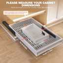 Seinloes 2 Pack Pull Out Cabinet Organizer With Raising Pad for Framed Cabinets,Expandable Width (11"-16") and Depth (17"-24"),3 Slide Rails Slide Out Drawers with Handle,No-Drill Roll Out Shelf,White