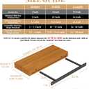 2pcs Floating Shelf Bracket Heavy Duty,Decorative Floating Shelf Hardware Hidden Black Metal Fireplace Mantel Brackets (22"X8"X1.0"--2pcs--with Build Kit)