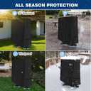 Saking Ping Pong Table Cover, Heavy Duty Table Tennis Table Cover Waterproof Sunproof Indoor & Outdoor, Fits Universal 9x5 FT Folding Tables, Windproof Cover with Zipper & Buckles, Black
