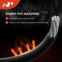 A-Premium Rear Passenger Side Parking Brake Cable Assembly Compatible with Dodge, Chrysler and Ram Models: Grand Caravan 2008-2020, Town & Country 2008-2016, C/V 2012-2015 - Replace# 4721494AC