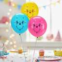 Vibrant Pink, Blue, & Yellow Party Inflatable Care Bears Latex Balloons, 10" (12-Count) Perfect for Birthday Bouquets, Party Backdrops & Table Decor
