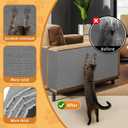 4pack Cat Scratch Couch Furniture and Wall Protector | Adhesive Cat Scratch Pad for Covering Cat Tower, DIY Climbing Cat Scratcher Couch Protector from Cat Claws Scratching (Light Gray)