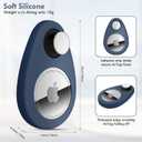 4 Pack Airtag Holder for Kids Hidden,GPS Tracker Case, Anti-Removal Airtag Silicone Case with Pins, Suitable for Children, Elderly, Pets, Backpack, Luggage (White & Black & Navy Blue & Pink, 4 Pack)