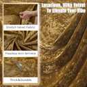 6 Pack Gold Velvet Round Table Cloths for 60 inch Table, Stretchy 120 inch Spandex Round Tablecloths, Washable Fitted Round Table Covers for Wedding Birthday Parties Banquet