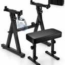 Piano Keyboard Stand and Folding Bench for 54,61 and 88 Key Electric Piano