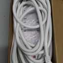 Surge Protector Power Strip - Nuetsa Flat Plug Extension Cord with 8 Outlets and 4 USB Ports, 20 Feet Power Cord (1625W/13A), 2700 Joules, ETL Listed, White