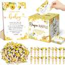 102 Pcs Bee Baby Shower Game Supplies Diaper Raffle Tickets with Diaper Raffle Card Box Don't Say Baby Sign Mini Bee Clothespin Game Decor for Gender Reveal Favor