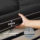 BEDLORE Queen Mattress Topper, Thick Pillow Top Pad for Back Pain Relief, Soft Mattress Cover with Deep Pockets 6-18 inch(Black)