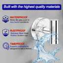 Bntuk Suction Cup Hooks, Shower Hooks for Inside Shower Removable Towel Hooks for Bathroom Window Glass Mirror Tile, Bath Robe Looafh Hook for Hanging Waterproof & Rustproof, Chrome (2 Pack)