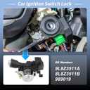 No.989-019/9L8Z3511A Ignition Lock Cylinder for Ford Escape 2008-2012 for Ford Focus 2009-2011 Ignition Switch Cylinder Barrel Lock with 2 Key
