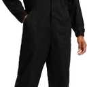 WORK IDEA Men's Coveralls Long Sleeve Cotton Twill Workwear Coverall Relaxed Fit (3X-Large, Black)