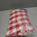 Gingham Tablecloth Rectangle Table Cloth Heavy Duty Cotton Checkered Table Cover for Spring Picnic Kitchen Dining(C-Red, 52x120 inch)