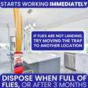 Fly Strips Indoor Sticky Hanging 24pk with Pins. Non Toxic Outdoor Fly Trap Indoor for Home. Flies Tape Paper Trap Ribbon Roll for House Gnat Fruit and Housefly. Bug Catchers for Inside Home Flypaper.