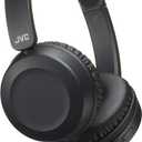 JVC Lightweight On Ear Headphones with Powerful Sound, Integrated Remote & Mic for Smartphones - HAS31MB (Black), Medium
