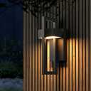 Outdoor Wall Lights Modern LED Exterior Lighting Fixtures, 3000K 20W Outdoor Wall Sconce for Porch, Matte Black Outside Wall Mount Lights for Front Door House Garage Indoor 2 Packs