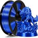 Silk PLA Filament 1.75mm Royal Blue 1KG, Shiny High Gloss Finish, Perfectly Wound, Accuracy +/-0.02mm 3D Printer Filament Vacuum Packaging