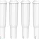 Coffee Machine Filter, Replacement for Jura Clearyl White, 64553, 7520, 60209, Compatible with Jura F7, F8, Z5 Automatic Coffee Machine Including Various Models of Nespresso, Impressa, 4 Pack