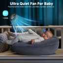 Stroller Fan Clip on for Baby, 30Hrs Removable Fan for Strollers and Car Seat, 3 Speeds Baby Stroller Fans, Rechargeable Portable Fans for Strollers with Flexible Tripod for Camping, Hiking and Beach