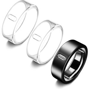 3 Pack Cover Compatible with Oura Ring Gen 4/Oura Ring Gen 3 Horizon/Heritage, Surport Charging with Cover on, Anti-Scratch TPU Protector for Men Women (Size 10, Clear*2+Black)