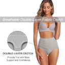Women's High Waist Cotton Underwear Stretch Briefs Soft Comfy Ladies Panties MultiPack (XXL)