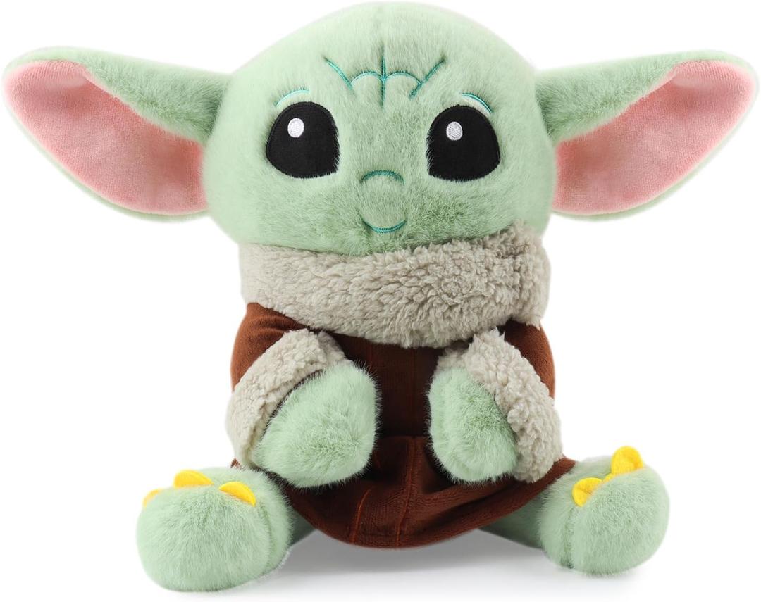 PAZATAO Baby Yoda Plush Toys Stuffed Baby Yoda Plush Cute Yoda Doll for Child Stuffed Animals Travel Toys for Kids10 inch