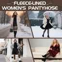 Delcast Plus Size Fleece Lined Tights Women - Fake Translucent Sheer Warm Thermal Pantyhose Leggings for Winter (3X-Large-4X-Large Plus Tall, Black+brown)