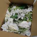 DearHouse Artificial Peony Flower Garland - 6ft/Strand Silk Peony Garland with Pink Flowers for Wedding Party Table Decoration,White